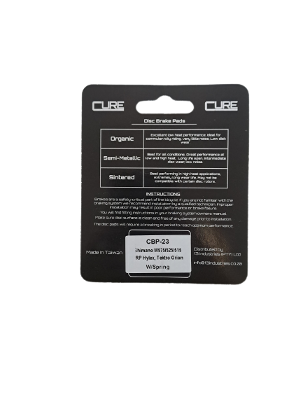 Shimano B01S Compatible Cure Brake Pads - Image 2